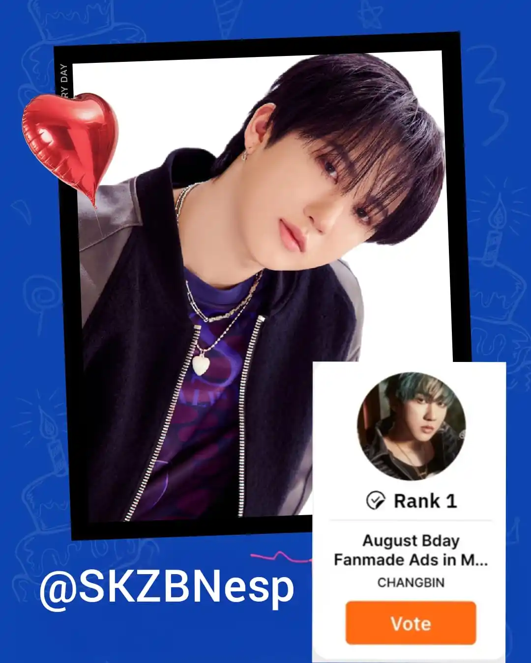 Image from STRAY KIDS - BREAKING NEWS ✨🌿: [🗳️| *KOOKY*]   ‼️Stay, remember to keep voting by Changbin is the ca...