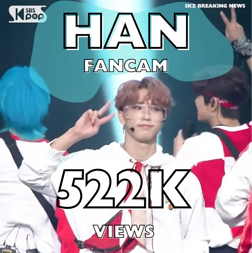 Image from STRAY KIDS - BREAKING NEWS ✨🌿: [📊| ꜱᴋᴢ ʙʀᴇᴀᴋɪɴɢ ɴᴇᴡꜱ]  La FANCAM  “DOMINO” de HAN en SBSKPOP x INKIG...