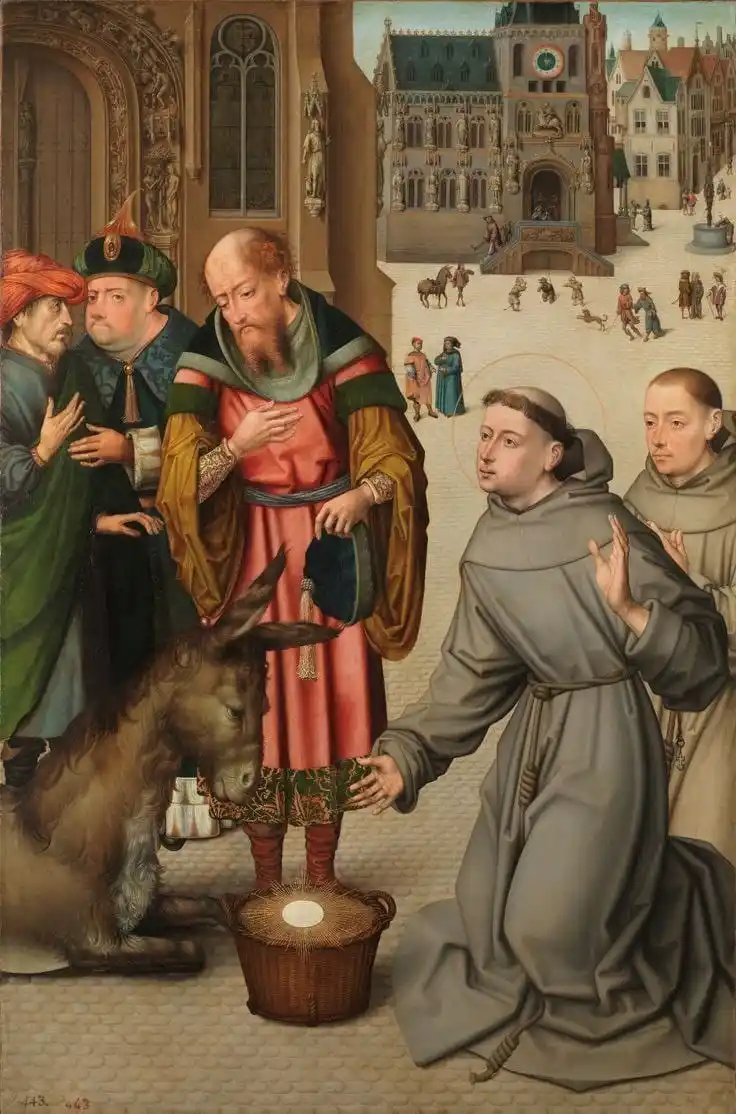 Image from ☧📜 Evangelio 𝐃𝐢𝐚𝐫𝐢𝐨 ✞🕯: 🐴 *La Mula que Adoró la Santa Eucaristía ✨* Uno de los milagros más ...