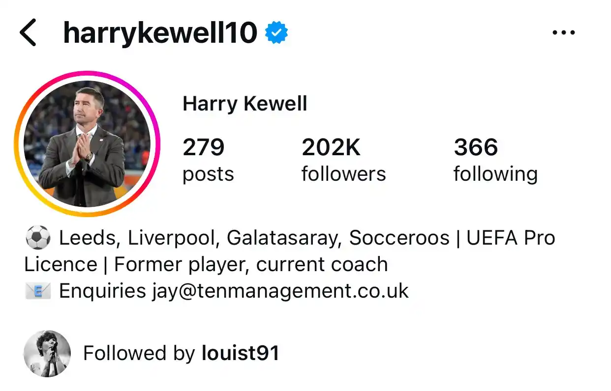 Image from UOL | Universo Louis Tomlinson: 📲 • Louis seguiu Harry Kewell, Asim C, Peter Schmeichel e Jill Scott ...