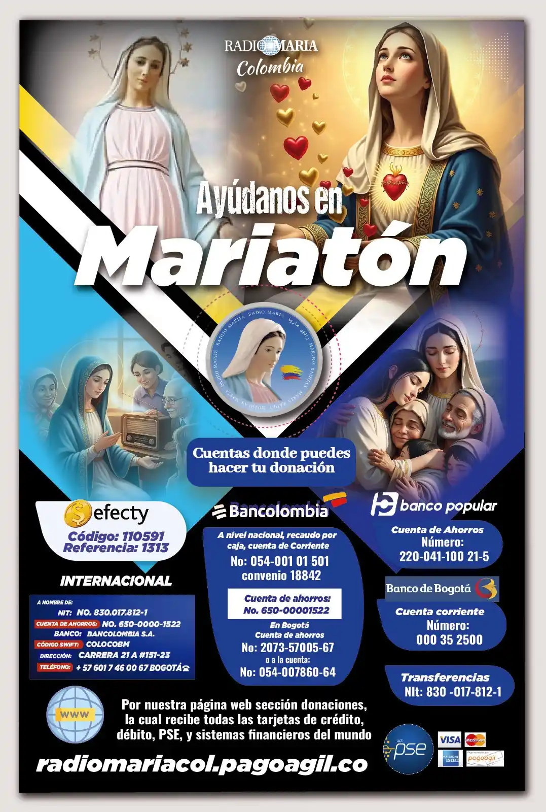 Image from Canal Radio María Colombia: ♥ *¿No sabes cómo apoyar a Radio María en esta Mariatón?* 🤔 no te pre...