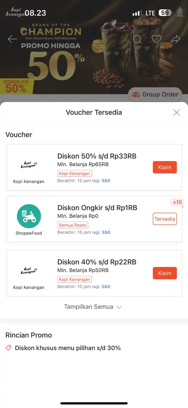 Image from INFO PROMO RACUN SHOPEE CUAN: Malem mingguan enaknya sambil ngopii kenangan 😍😍 yuukk klaim diskon ...