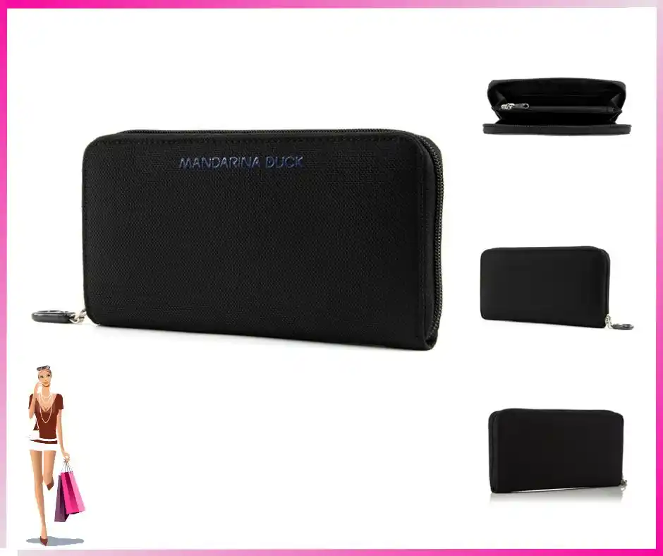 Image from Le Offerte di Joy: 🟢 *Mandarina Duck Md 20 P10qmpn1, Portafoglio Donna, Nero (Black), 18...