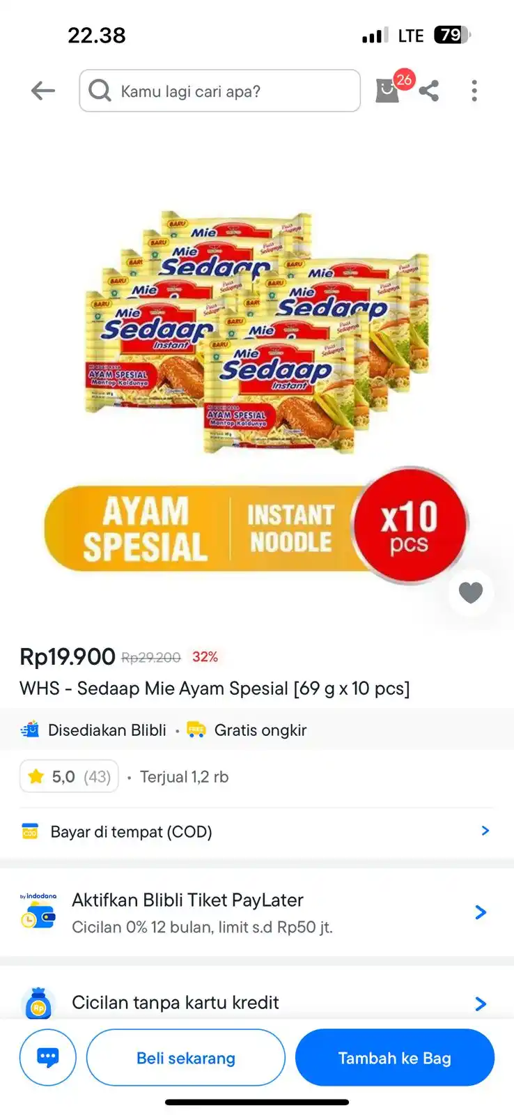 Image from INFO PROMO RACUN SHOPEE CUAN: Mie sedapp 10pc https://s.blibli.com/GNtk/qurghmnz...