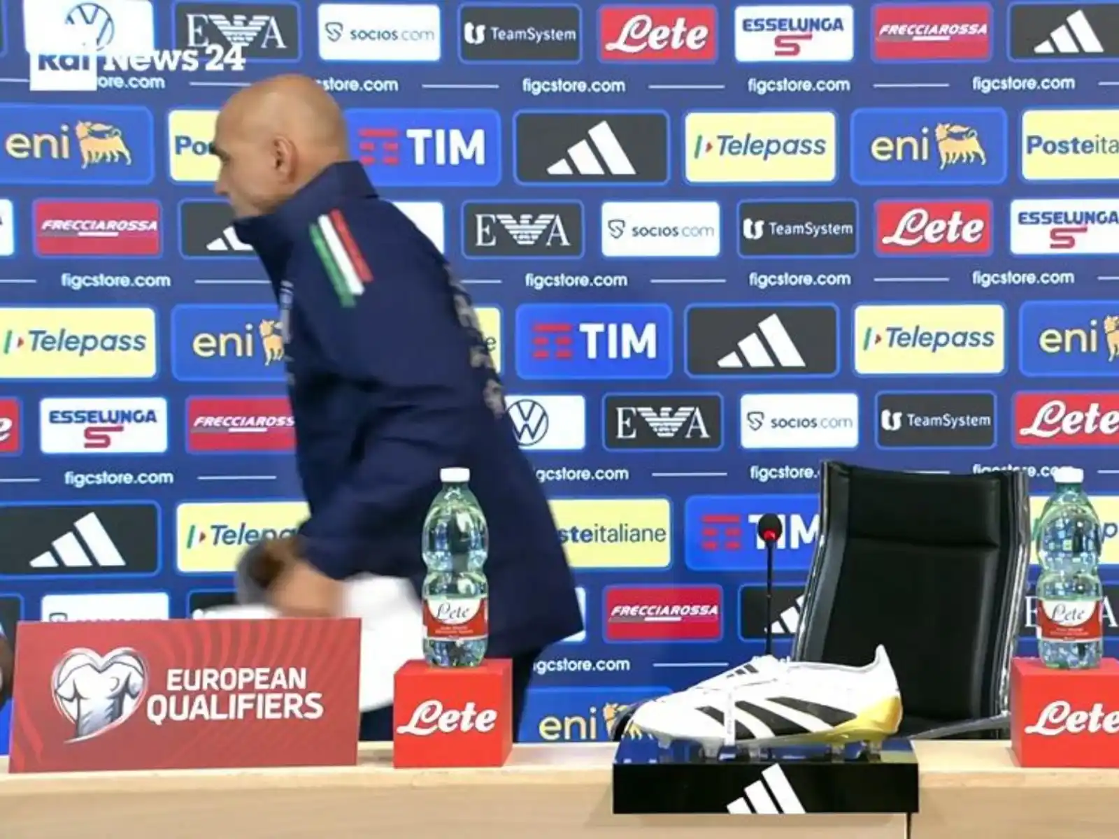 Image from RaiNews: *Nazionale, dopo il disastro Norvegia esonerato Spalletti. Commosso la...