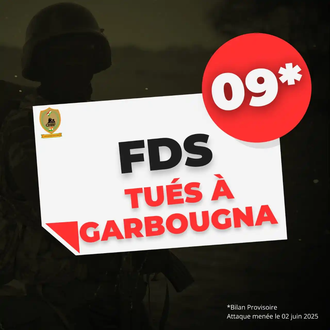 Image from Abdou Pagoui: 🟥▪️Niger - Attaque meurtrière du JNIM à Garbougna (Téra) : 9 FDS mort...