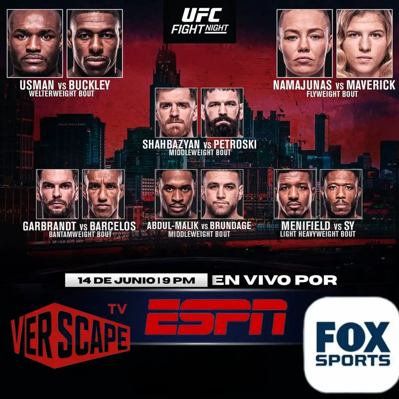 Image from 🔔 Anuncios Verscape: 🔥 ¡Noche de guerra en la UFC! 🔥 📅 Este sábado – 🕘 9:00 PM 💥 Kama...