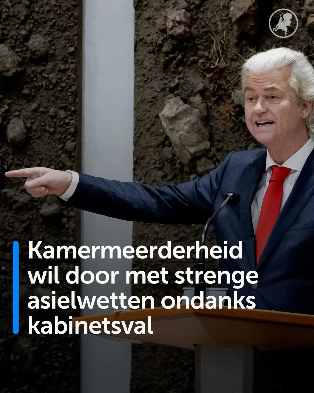 Image from Hart van Nederland: Ondanks de val van het kabinet wil een meerderheid van de Tweede Kamer...