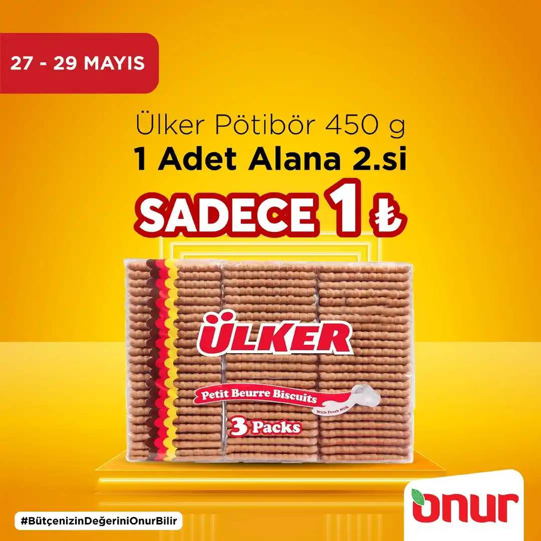 Image from Onur Market: Online alışverişinize Ülker Pötibör 450 g 1 Adet alana 2.si SADECE 1₺ ...