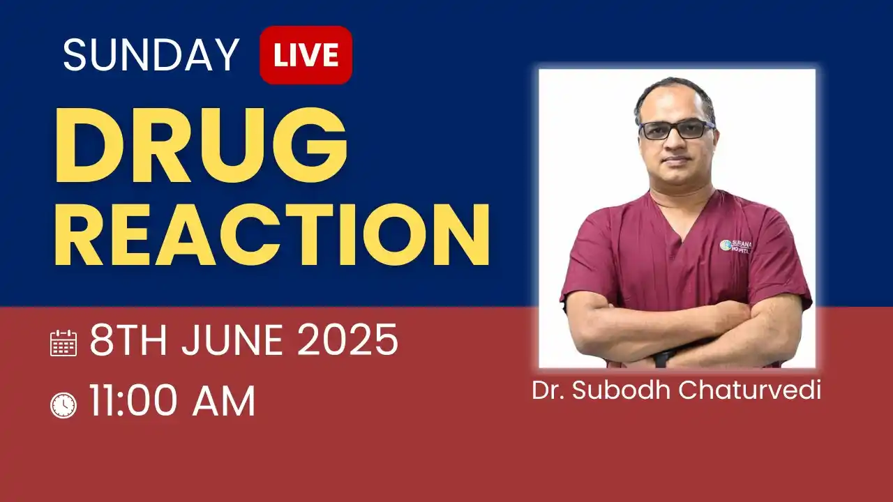 Image from 🩺Clinical_Guruji🥼Channel 🔔: ⏰ **Only 1 Hour Left!**  💊 *Drug Reaction – LIVE Class* is starting s...