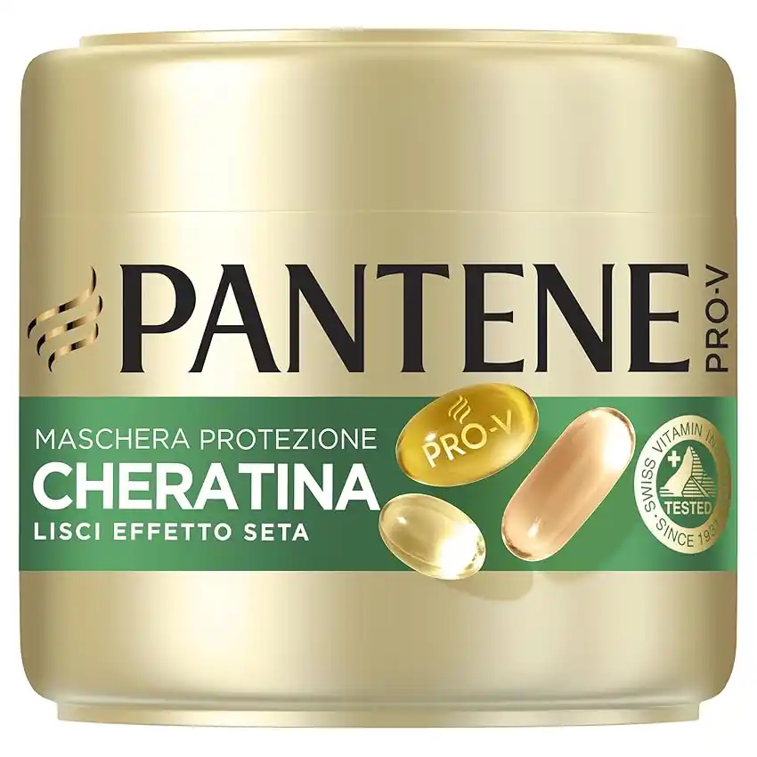 Image from Supermercato Sottocasa: 👀 Pantene Pro-V Maschera Capelli Lisci Effetto Seta, Protezione Chera...