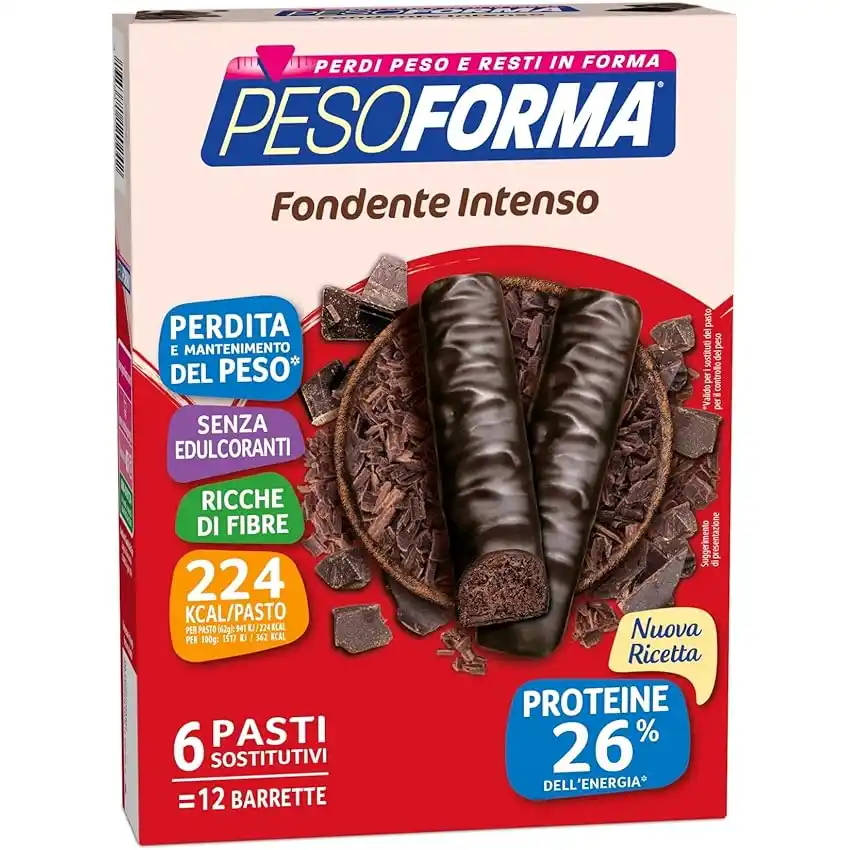 Image from Supermercato Sottocasa: 👀 Pesoforma Barrette Fondente Intenso, Pasto sostitutivo proteico 💰...