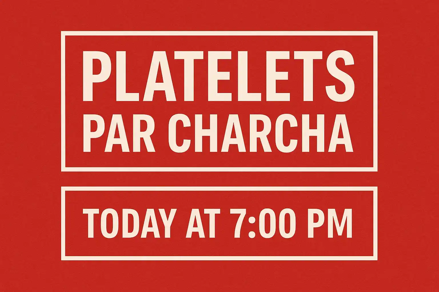 Image from 🩺Clinical_Guruji🥼Channel 🔔: 🩸 **Platelets par Charcha** 📅 **Today | ⏰ 7:00 PM** 🧠 Platelet cou...
