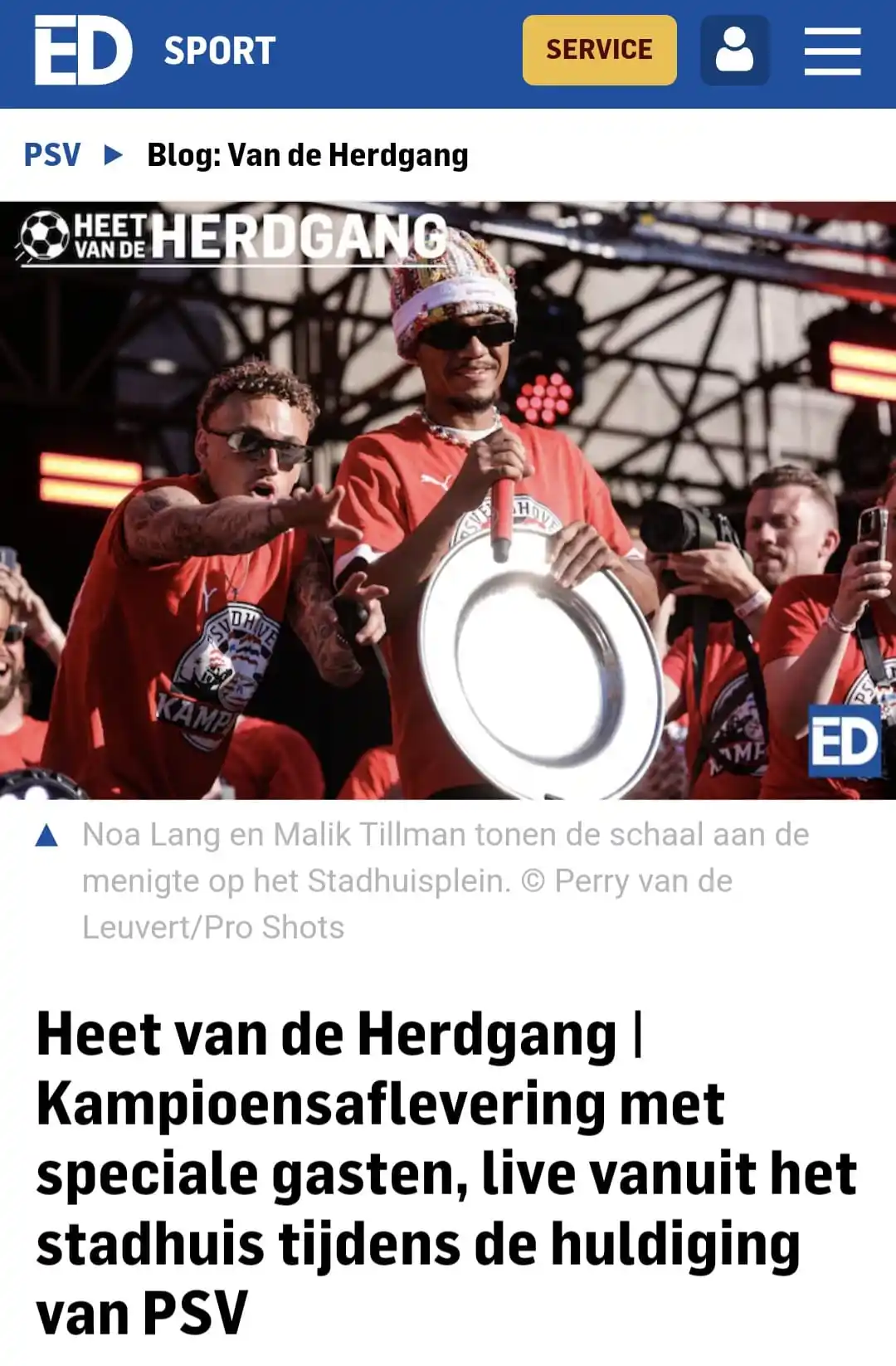 Image from Rik Elfrink - PSV - ED: Podcasten over het kampioenschap van PSV. Live vanuit het gemeentehuis...