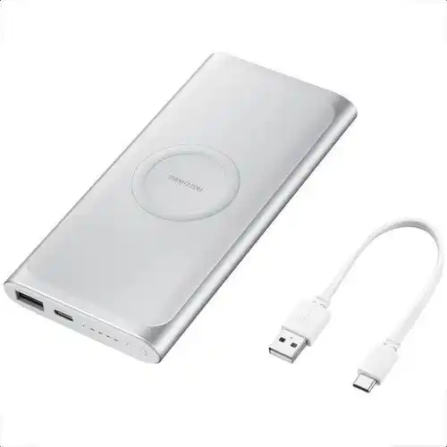Image from Rafael Pacheco Ofertas: - Power Bank Carregador Portátil 10000mah Indução Samsung Cor Prata �...