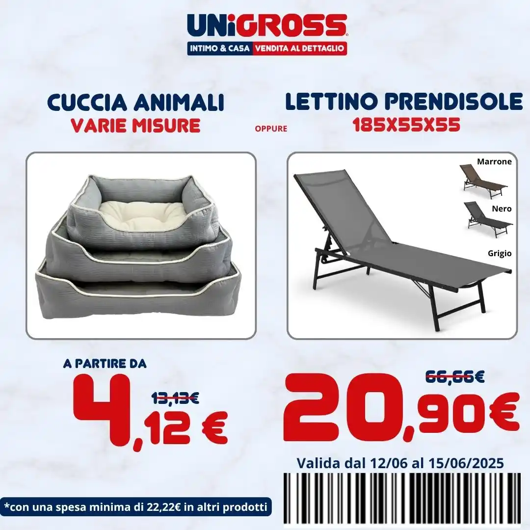 Image from Unigross: 📣 Promo Esclusiva WhatsApp UniGross! 📣 🔹 Cuccia Animali (varie mis...
