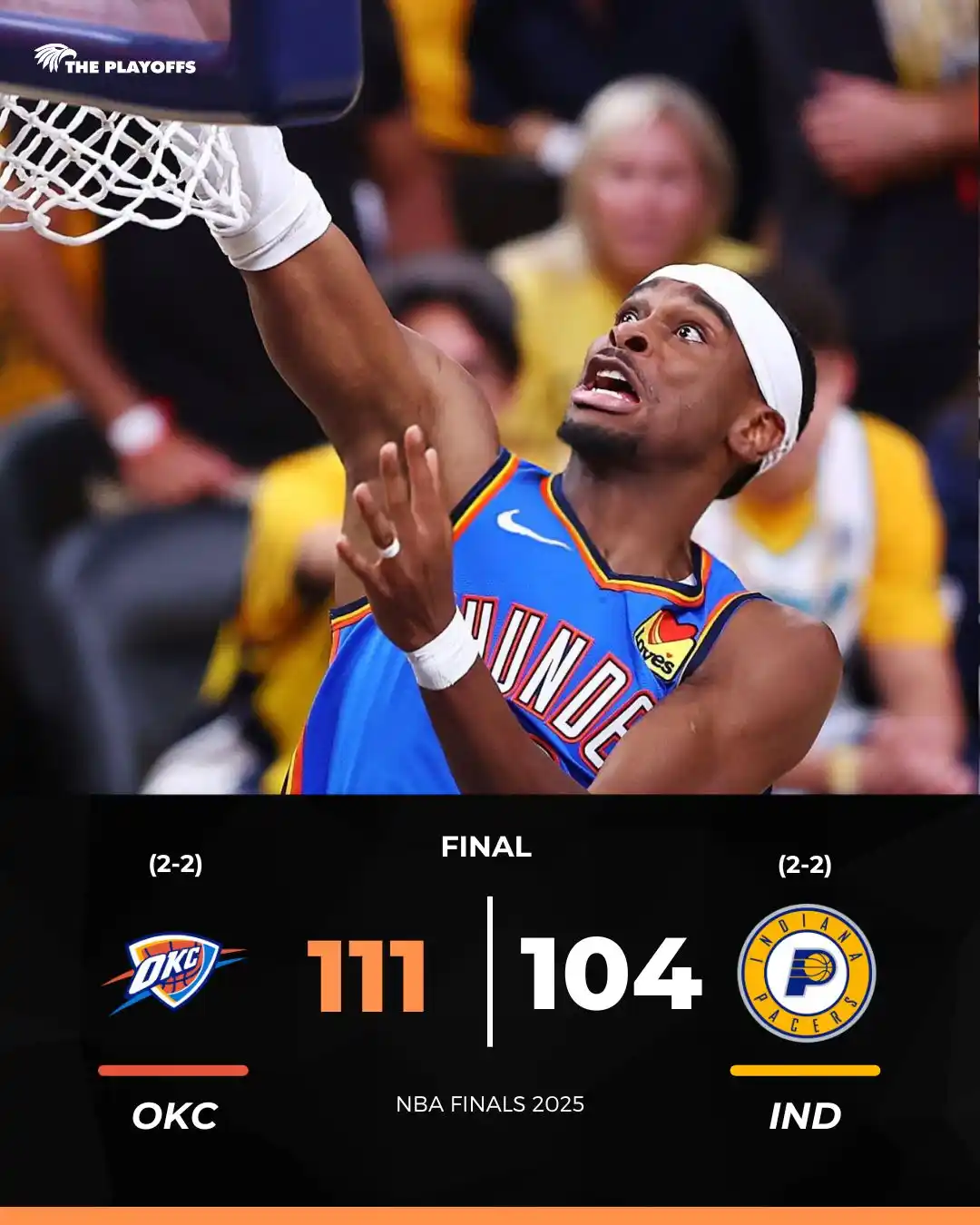 Image from The Playoffs | NBA 🏀🇧🇷: QUE JOGO DOIDO! OKC mostrou resiliência e venceu o Jogo 4 fora de casa...