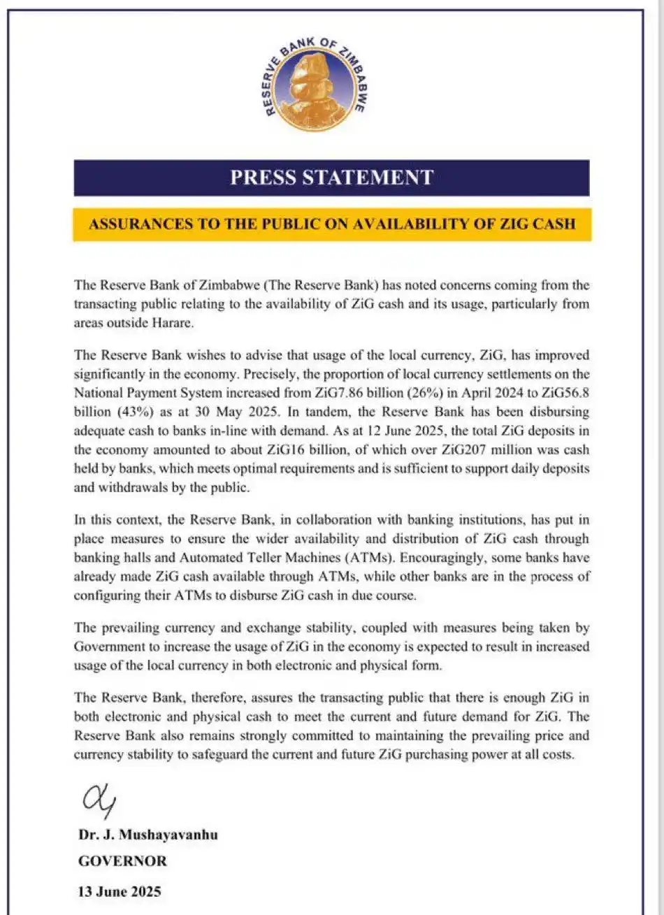 Image from The Voice Online News: Reserve Bank of Zimbabwe (RBZ) Governor John Mushayavanhu has confirme...