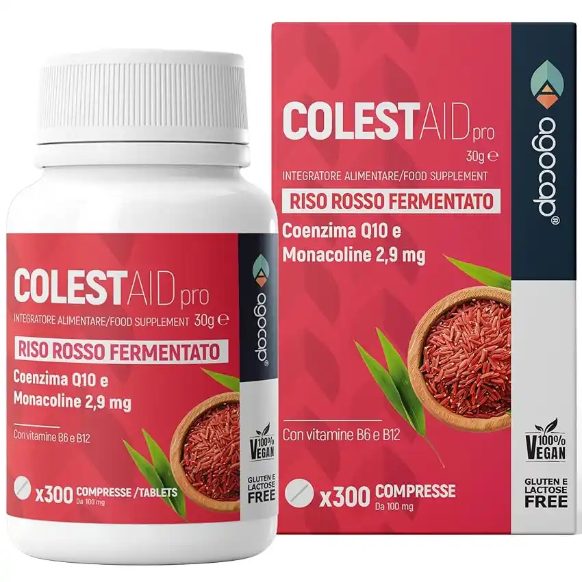 Image from Supermercato Sottocasa: 👀 RISO ROSSO FERMENTATO COLESTEROLO - 300 COMPRESSE. Colesterolo Inte...