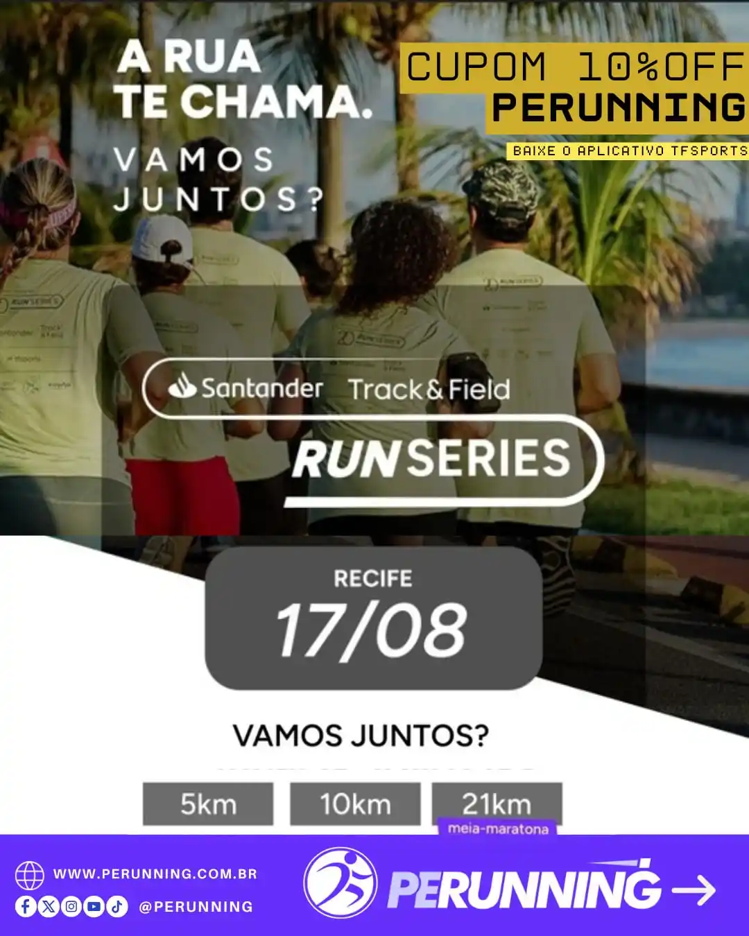 Image from PE RUNNING | Corrida e Caminhada: *SANTANDER TRACK&FIELD RUN SERIES* 📆 17/08/2025 ⏰ 5h00 📍 Recife, S...