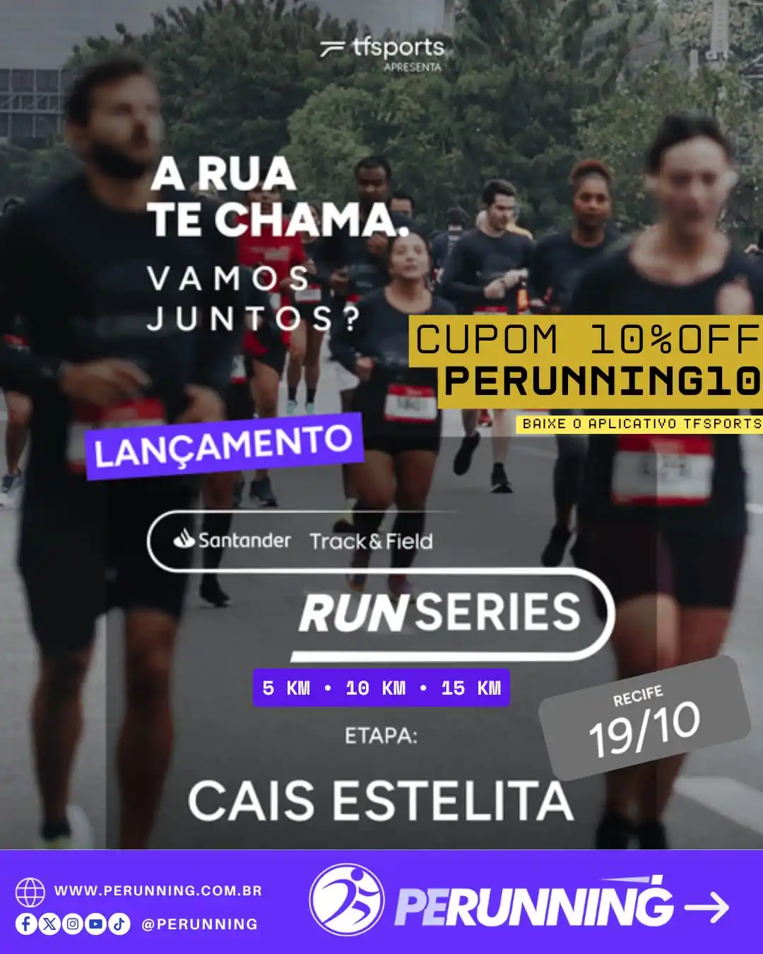 Image from PE RUNNING | Corrida e Caminhada: *SANTANDER TRACK&FIELD RUN SERIES* 📆 19/10/2025 ⏰ 5h00 📍 Recife, Ca...