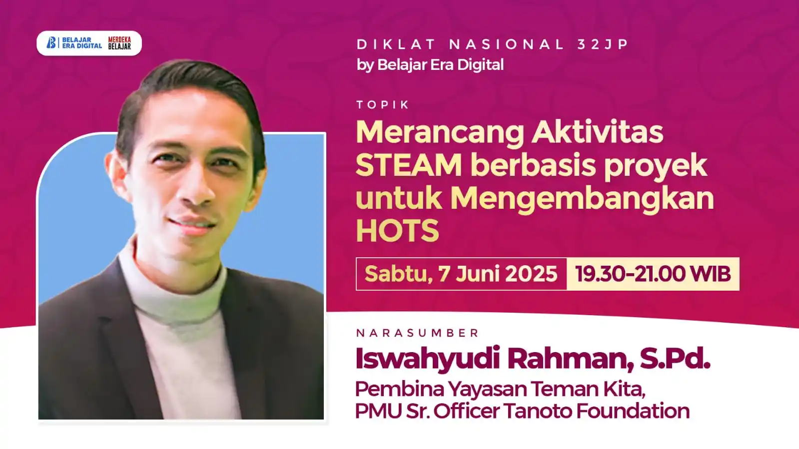 Image from Kombel Webinar BED: 🔔 *SEDANG BERLANGSUNG* 🔔 _🌟 Diklat Nasional 32JP : Transformasi Pem...