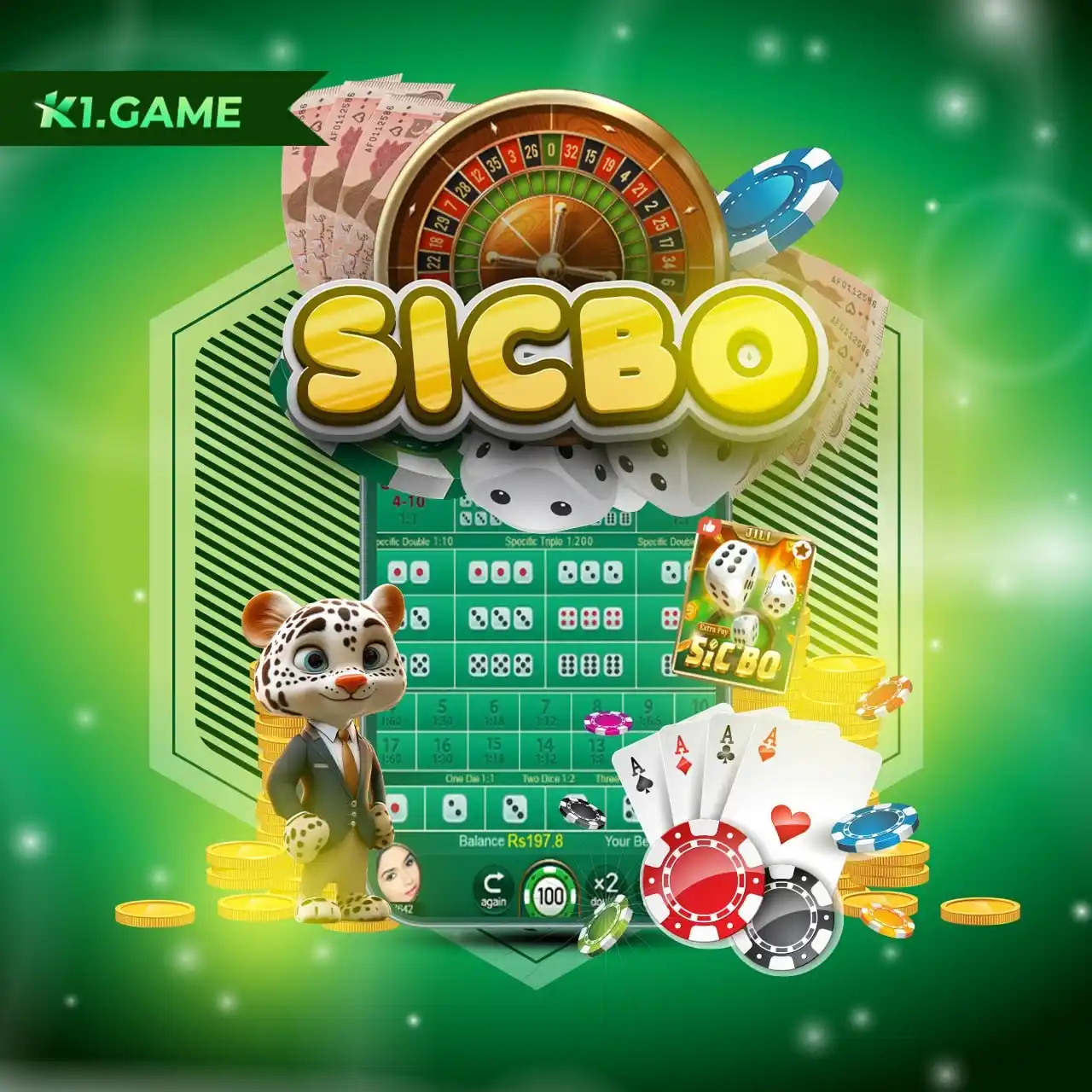 Image from K1.game Official : 🎲 【Sic Bo – Dice ka Badshah】 — K1.GAME ka super hit classic dice game...