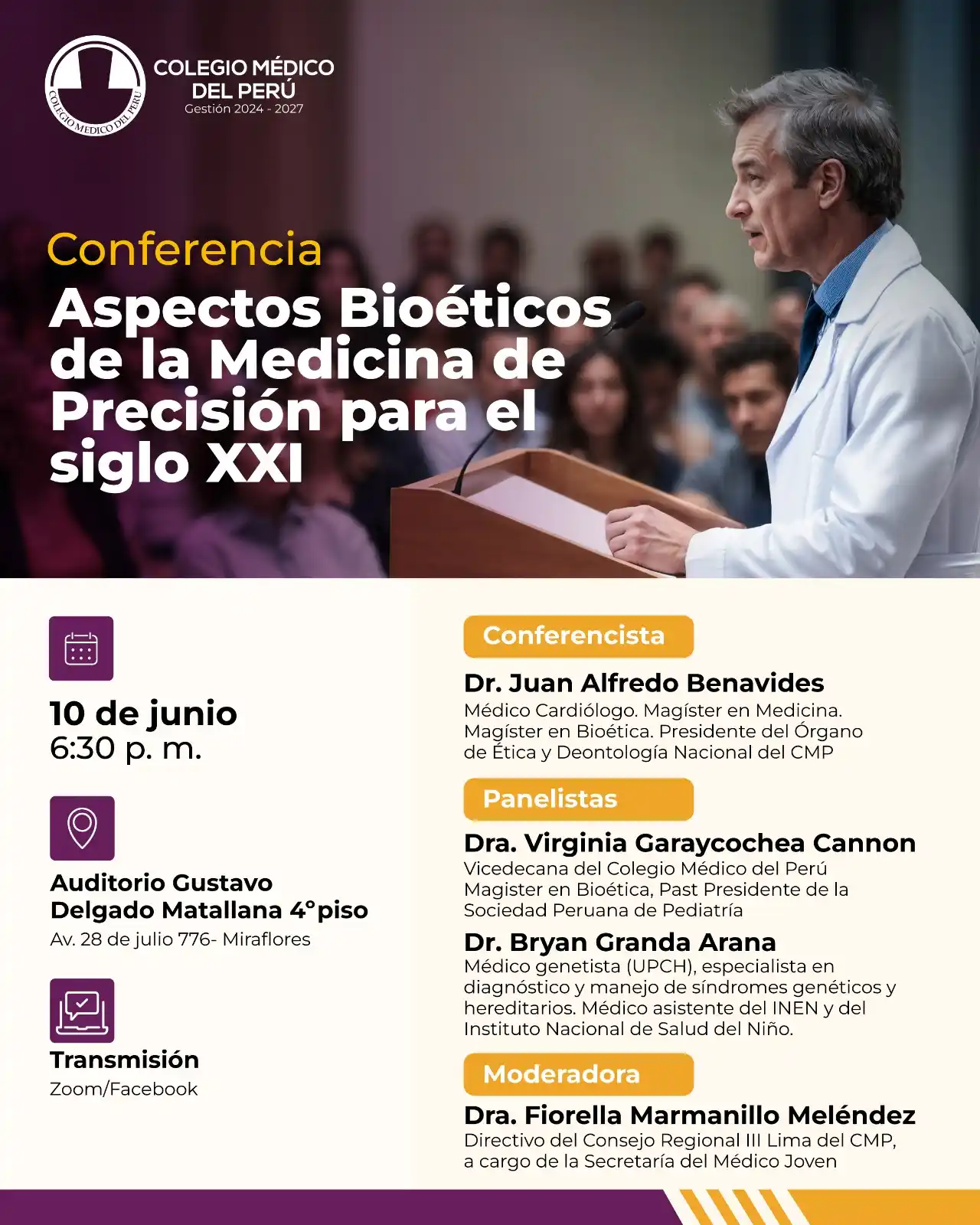 Image from Colegio Médico del Perú: Únete a nosotros para una profunda reflexión sobre los desafíos éticos...