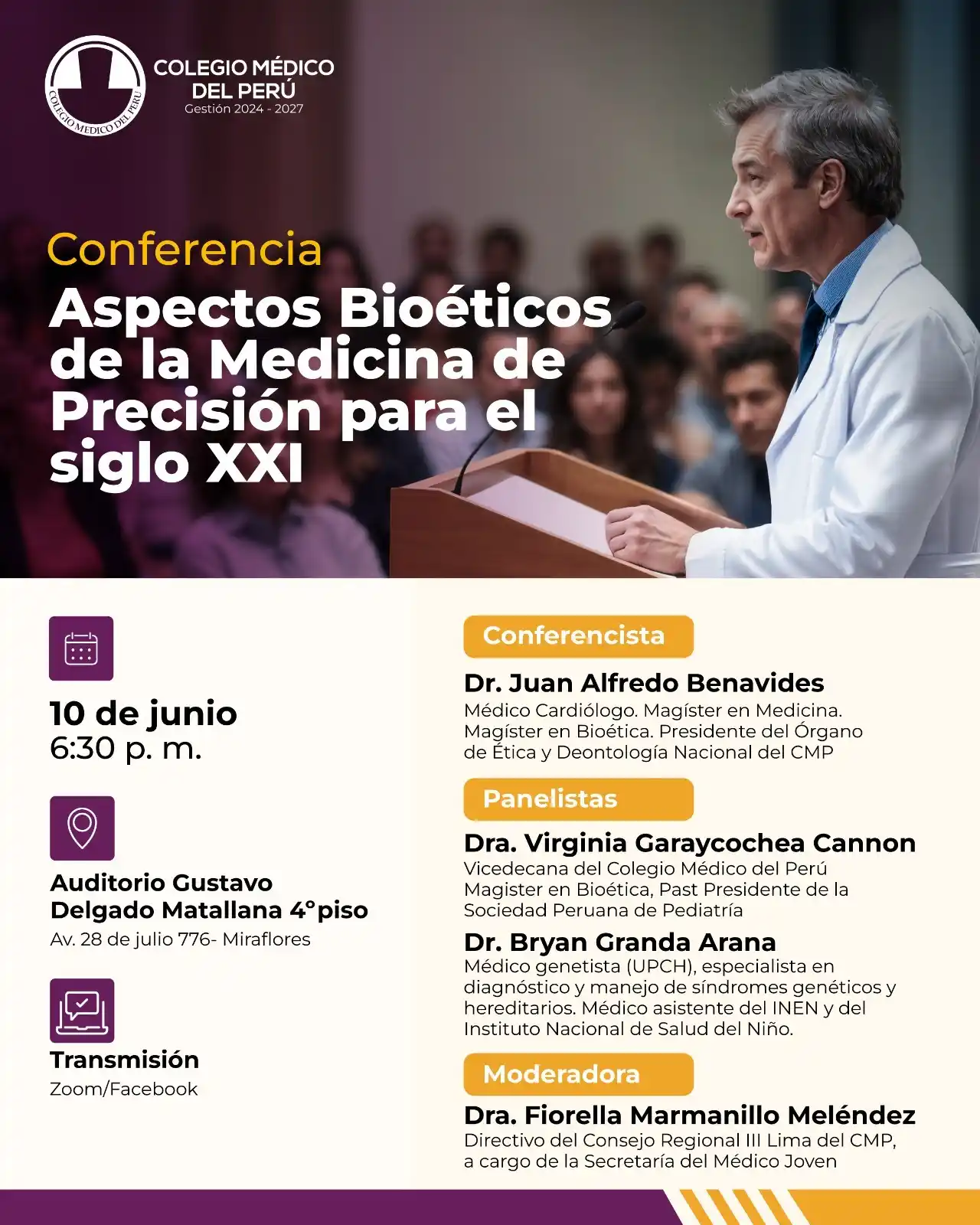 Image from Colegio Médico del Perú: Únete a nosotros para una profunda reflexión sobre los desafíos éticos...