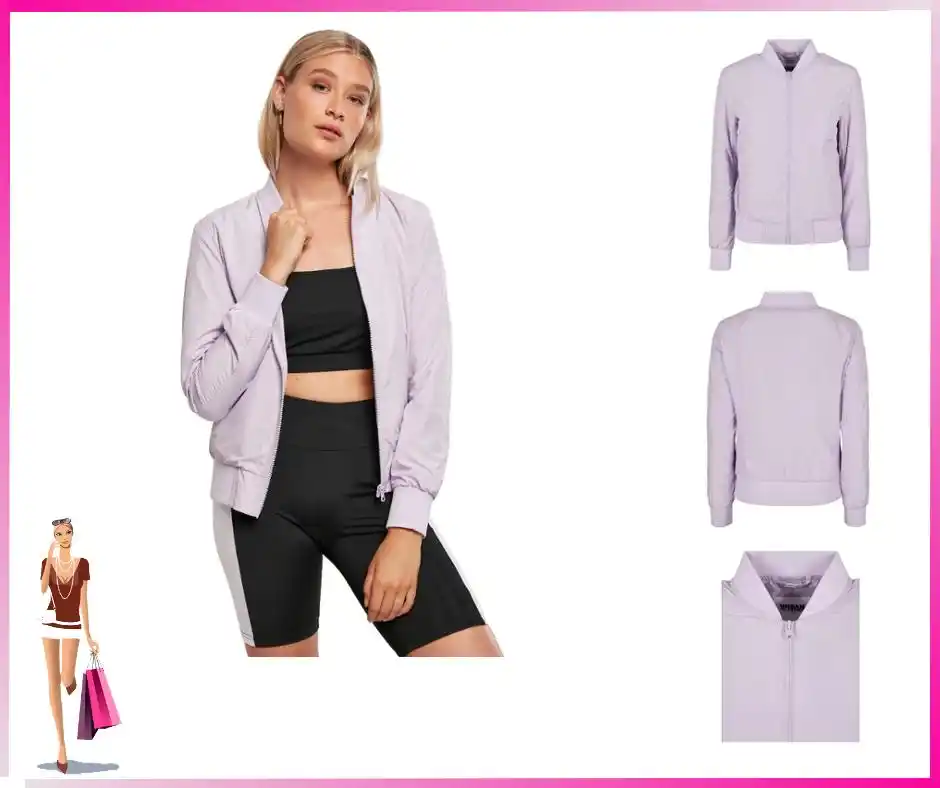 Image from Le Offerte di Joy: 🟢 *Urban Classics Ladies Light Bomber Jacket Giaca, Purple, 5XL Donna...