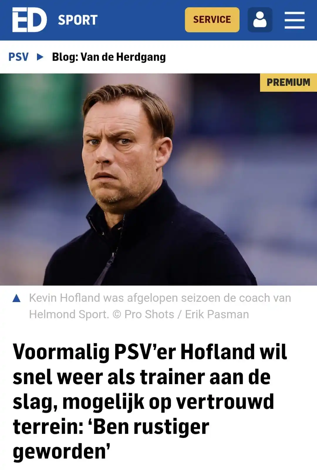 Rik Elfrink - PSV - ED post