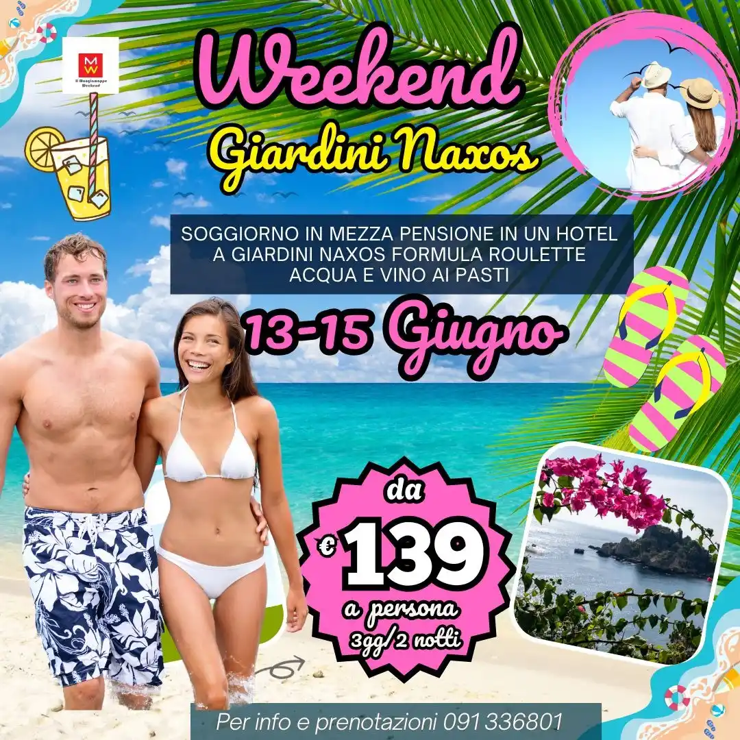 Image from Il Mangiamappe: 𝐖𝐄𝐄𝐊𝐄𝐍𝐃 GIARDINI NAXOS 13-15 Giugno Trascorri un☀️Weekend a Gia...