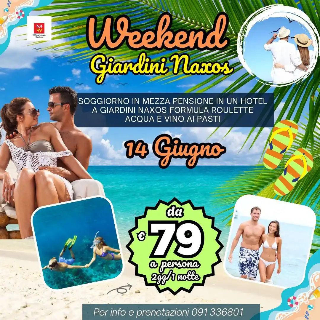 Image from Il Mangiamappe: 𝐖𝐄𝐄𝐊𝐄𝐍𝐃 GIARDINI NAXOS Trascorri un☀️Weekend a Giardini Naxos H...