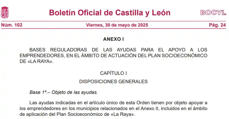 Image from Ayuntamiento de Ciudad Rodrigo: 👉El Bocyl publica las ayudas a emprendedores del Plan de La Raya 📄E...