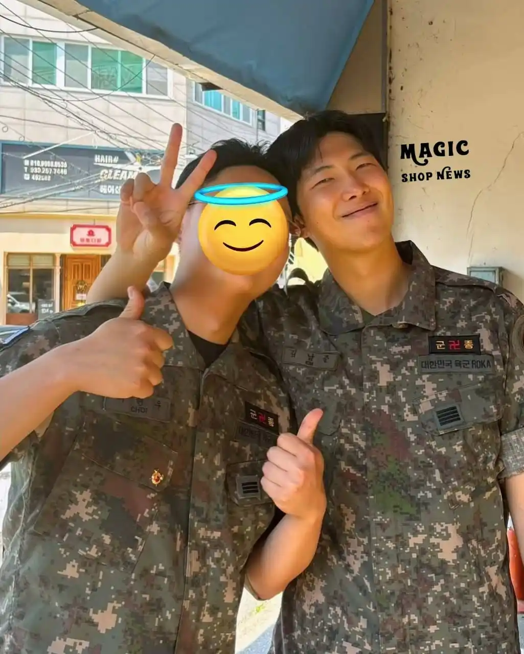 Image from Magic Shop News ⟭⟬⁷ 🪄💜 BTS: 📸 *EX-COLEGA DE EXÉRCITO DO NAMJOON COMPARTILHA FOTO* • Não retire o...