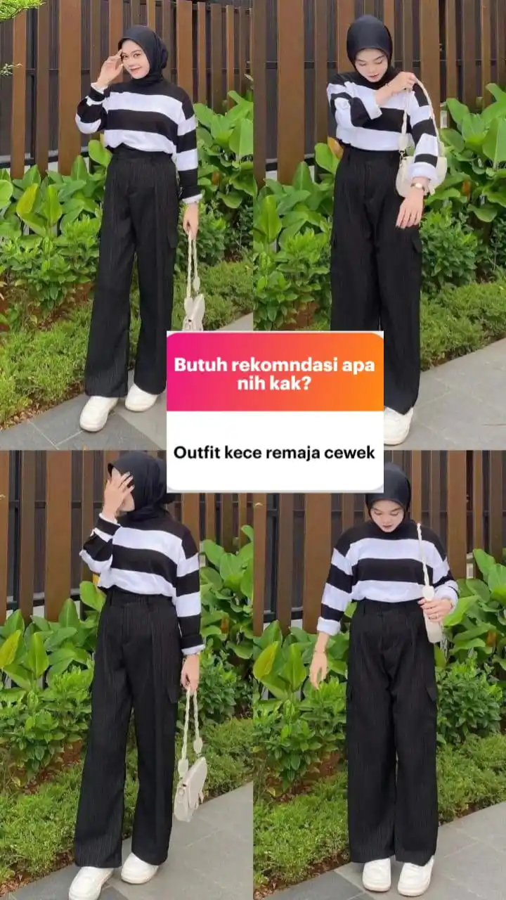 Image from Rekomendasi Outfit | Ootd Hijab | Ootd Remaja Indonesia: ✨```Ootd remaja kece kekinian genZ💕``` ✨ _Keren banget Outfitnya,😍...