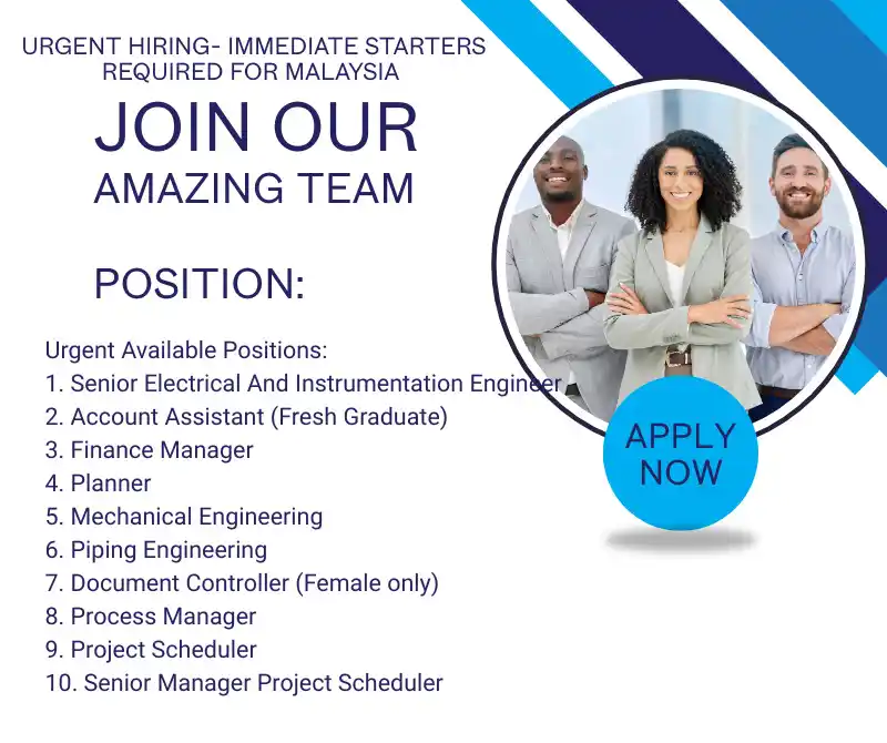 Image from Oil and Gas. Online: URGENT HIRING!!! - Immediate Starters Required for Malaysia Urgent ...