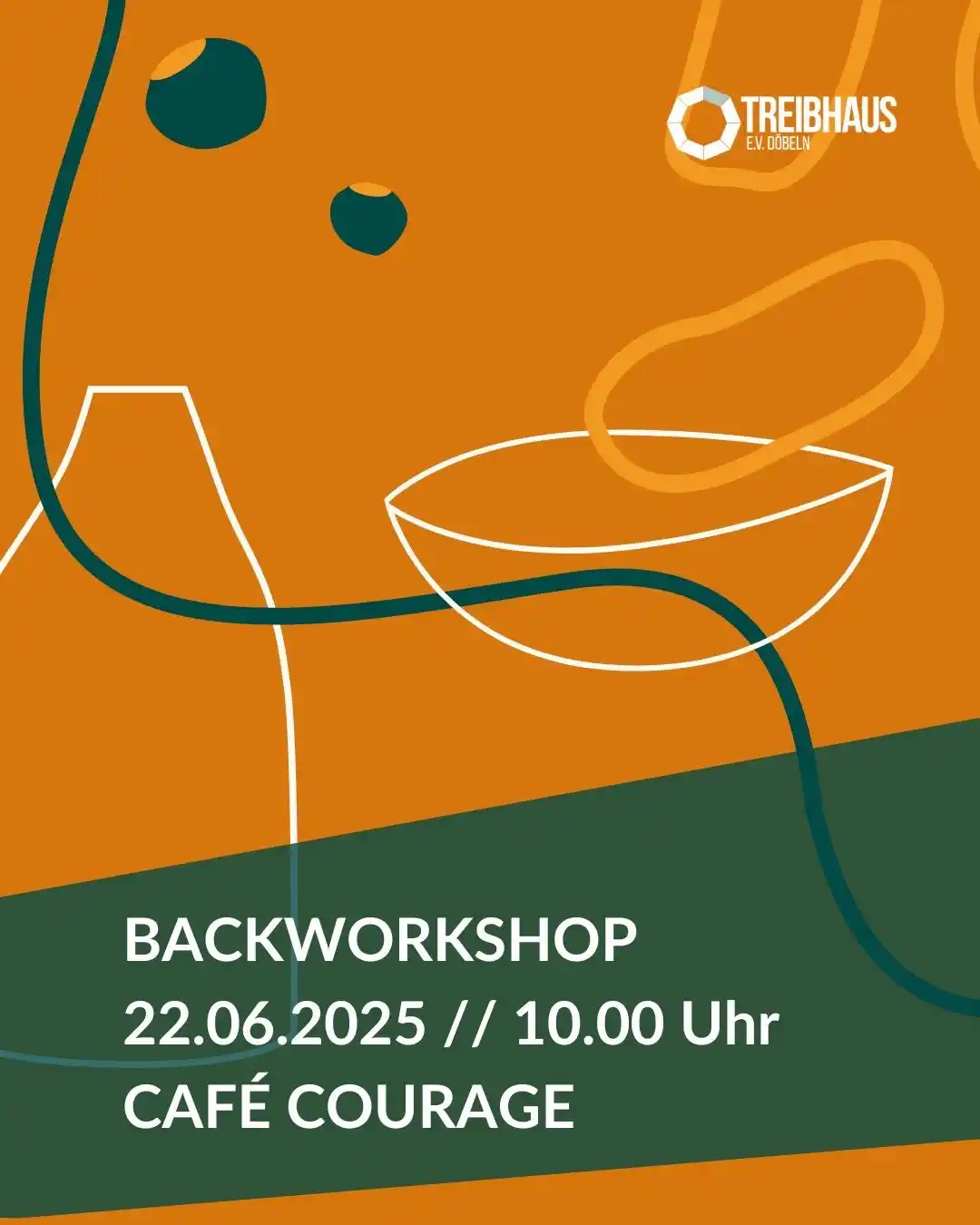 Image from TREIBHAUS E.V. : 22. Juni 2025 // 10.00 UHR // Café Courage BACKWORKSHOP ⠀⠀⠀⠀⠀⠀⠀⠀⠀ Vom ...