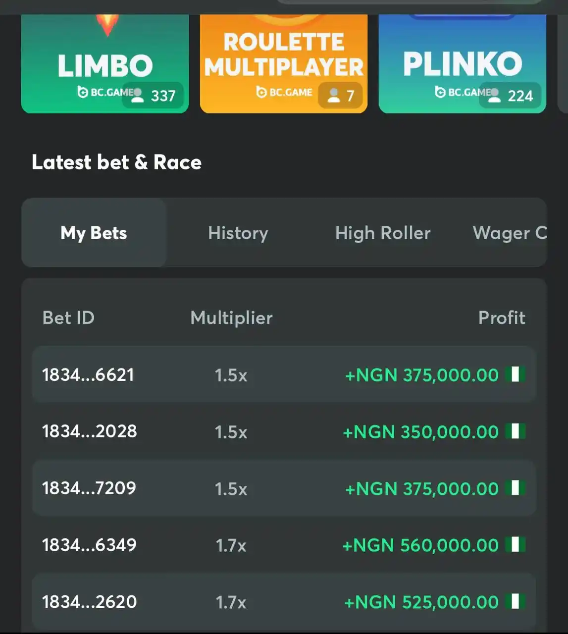 Image from Funnybros : *5/5 BC CRASH SIGNALS HIT!* 💰 *Check the odds and my profits!* 💼 *S...