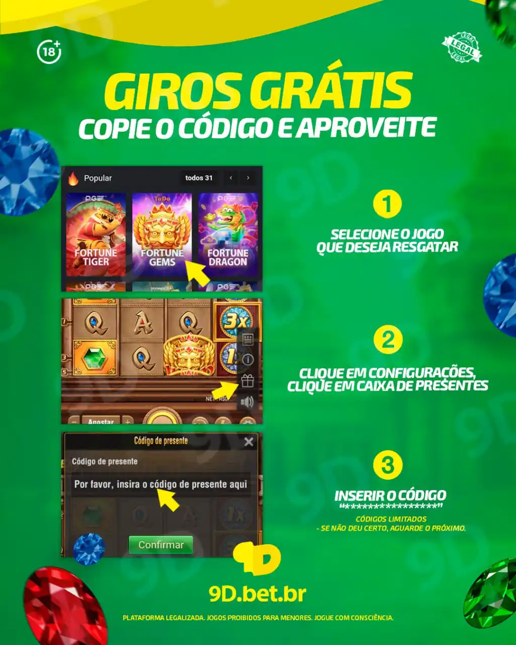 Image from 9D.BET.BR: 9D.BET.BR 🔥🔥🔥 💸 CÓDIGO do jogo gratuito TADA 💸 ⬇️⬇️Clique p...