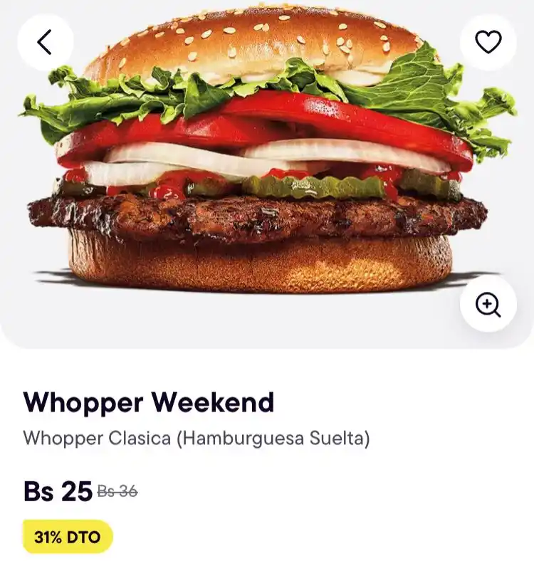 Image from PedidosYa Bolivia: A los que estaban en las últimas… una Whopper y vuelven a la vida 🔥😮...