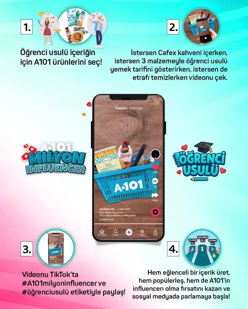 Image from A101iletişim: A101 Milyon Influencer Öğrenci Usulü Challenge’ı başladı. Sen de A101 ...