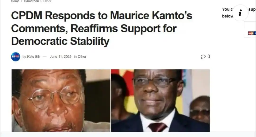 Image from Mimi Mefo Info (MMI) : Ahead of Cameroon’s 2025 presidential election, the ruling CPDM has wa...