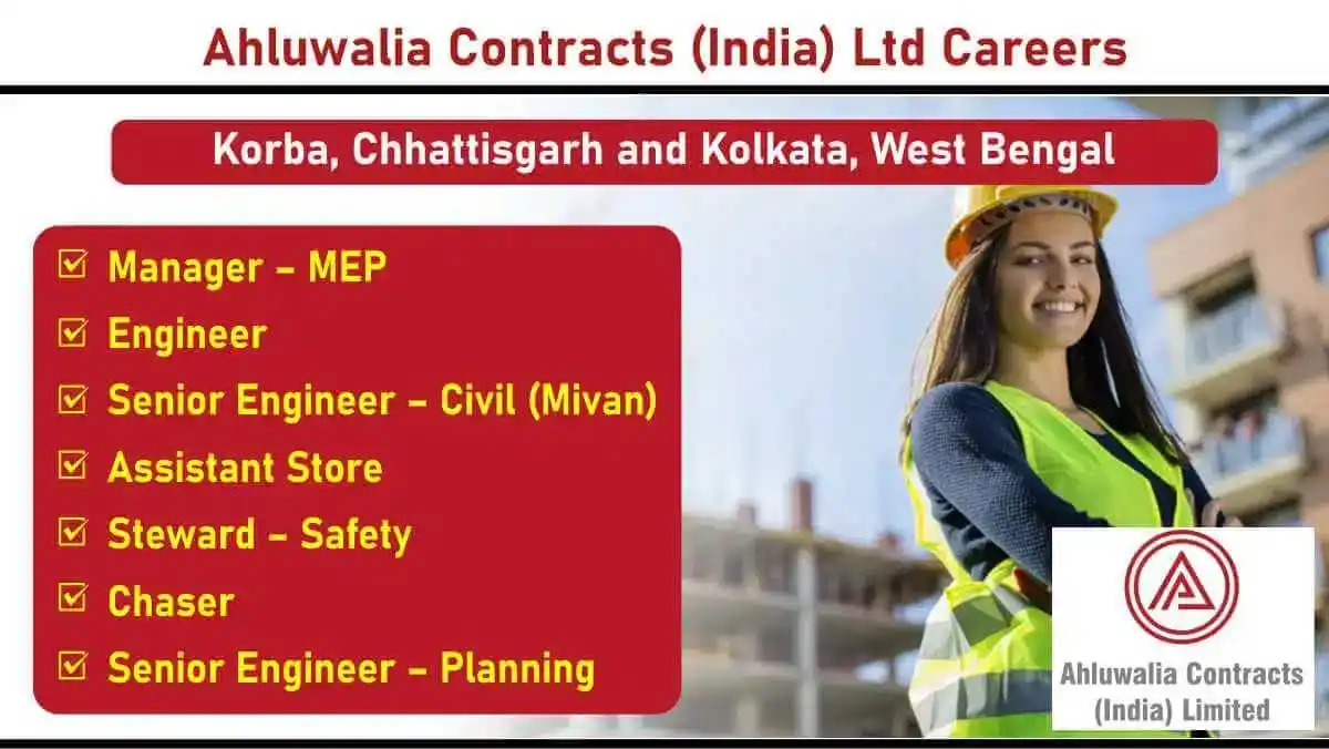 Image from Construction Placement: 📢📢 *Ahluwalia Contracts (India) Ltd Careers: Urgent Hiring for Engin...