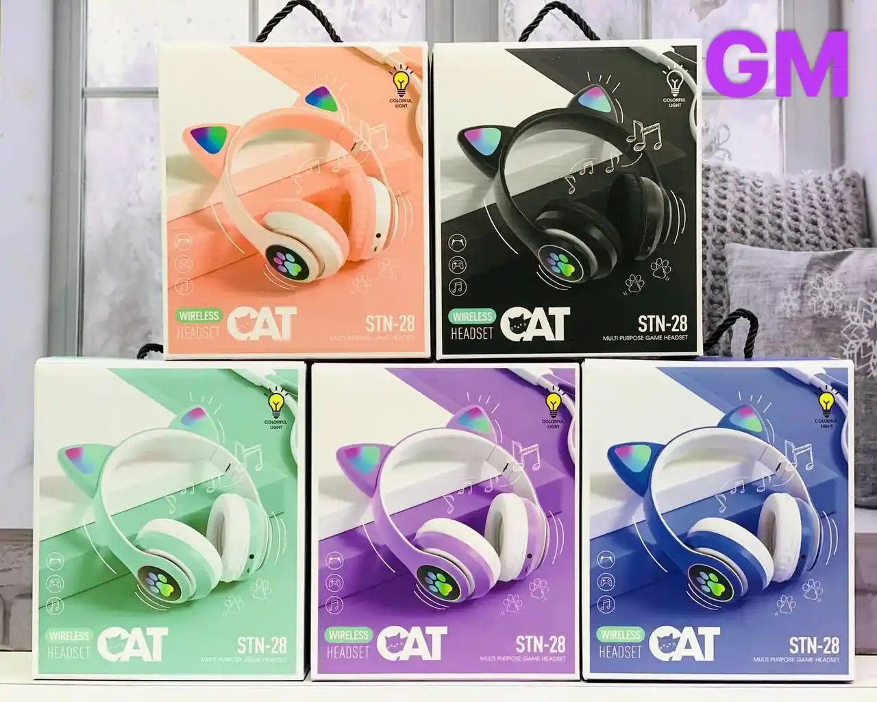 Image from РЕКЛАМА АКТОБЕ 🇰🇿: 💥АКЦИЯ ПО 2700 тг💥 Детский CAT 🐱 светящий RGB с ушками ВТ Наушник �...