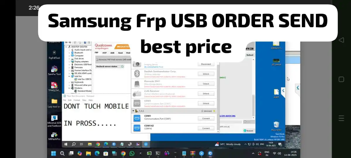 Image from Aj Mobile Care: *All Brands iT Admin Lock Order Send ✅* *Samsung Frp IMEI /USB ORDER...