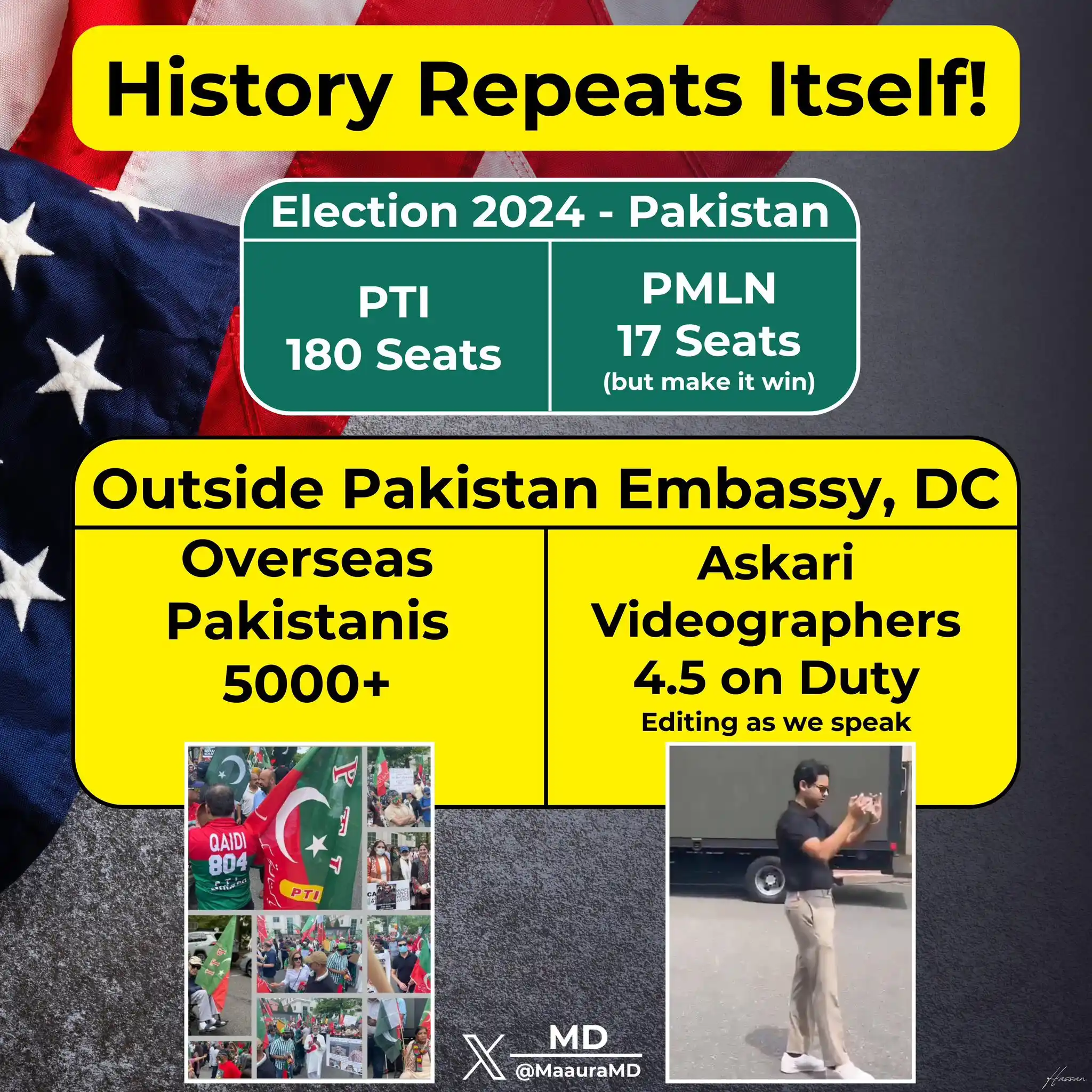 Image from PTI NA - 59 (PP - 22/PP - 23): الیکشن 2024: پی ٹی آئی نے 180 نشستیں جیتیں، مسلم لیگ ن صرف 17 لیکن "فا...