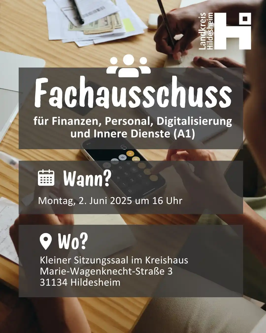 Image from Die Unabhängigen - Kreistagsfraktion Landkreis Hildesheim: Am Montag tagt der Fachausschuss für Finanzen, Personal, Digitalisieru...