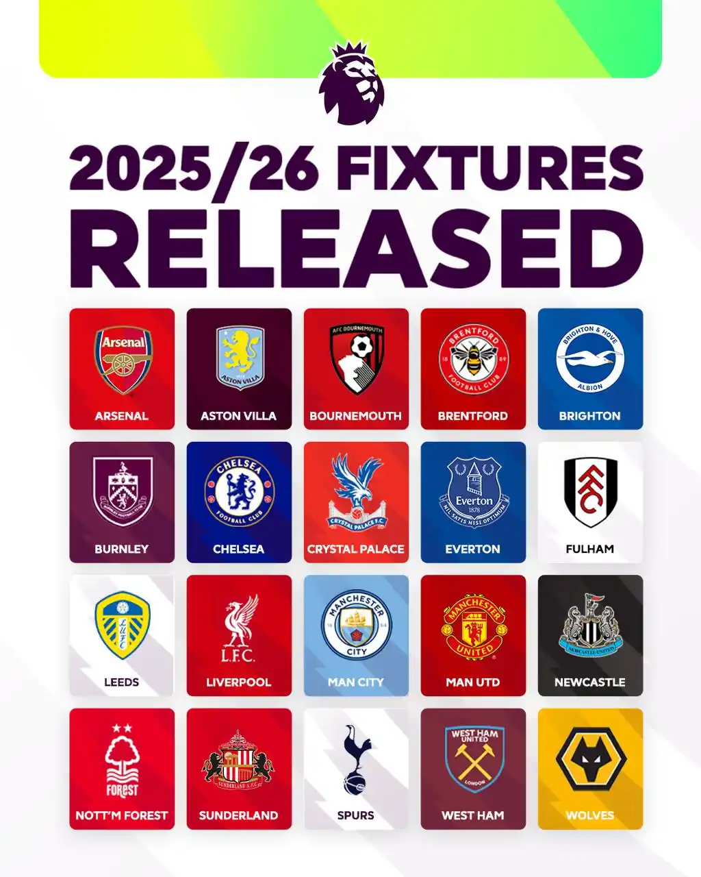 Image from Maiden Football And Sports News Update ⚽: 📣 ANNOUNCE 2025/26 PREMIER LEAGUE FIXTURES 📣 ➡️ https://preml.ge/p1...