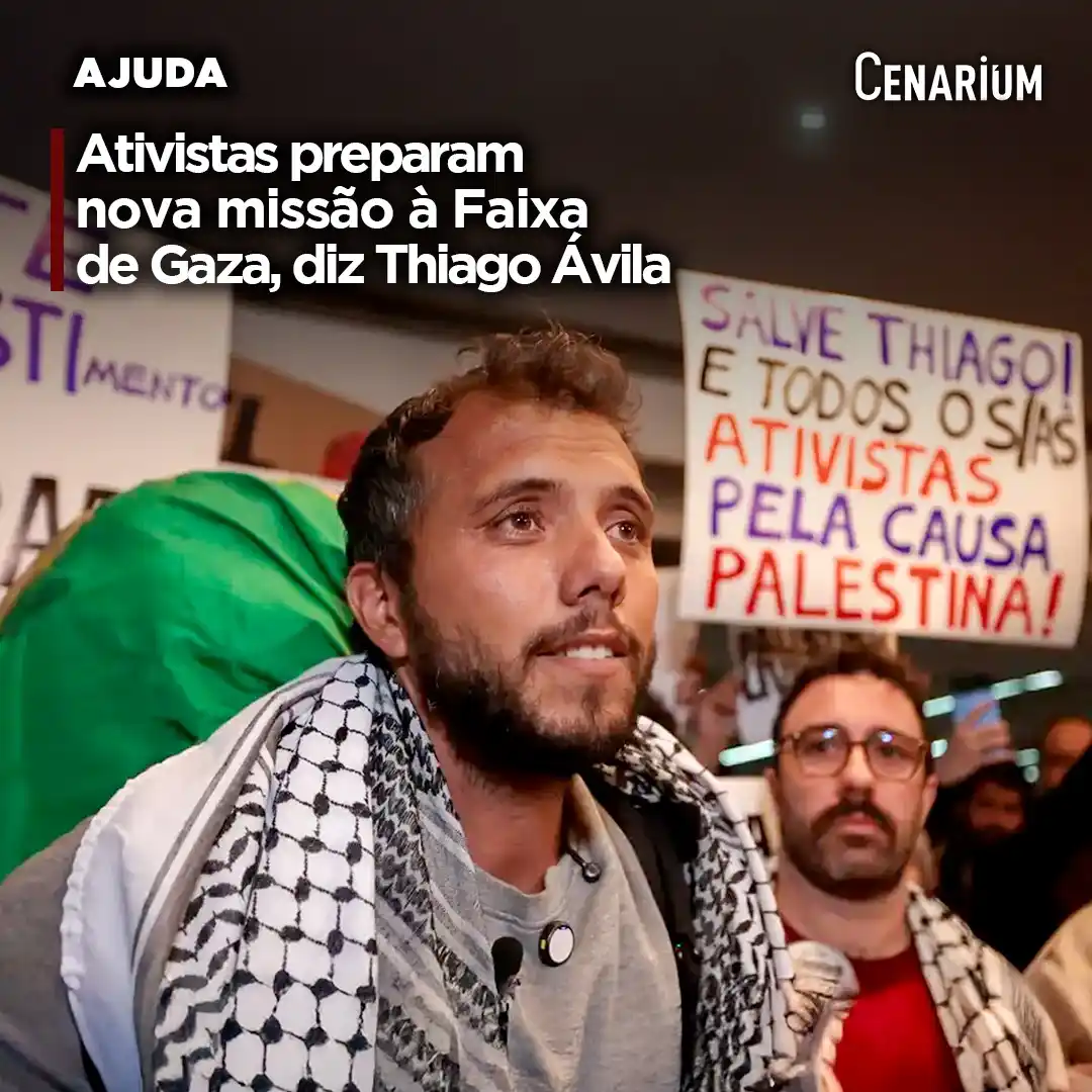Image from CENARIUM: 📢 *Ativistas preparam nova missão à Faixa de Gaza, diz Thiago Ávila* ...